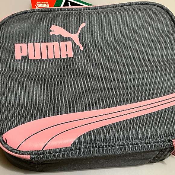 PUMA Insulated Lunch Box, Dark Gray & Pink, Brand New with Tags - Picture 3 of 9